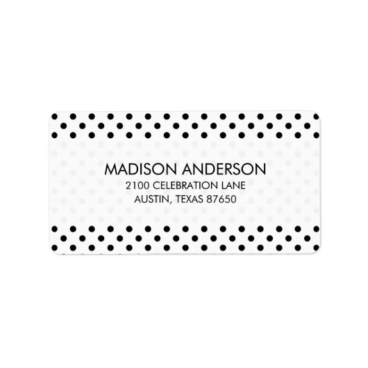 Patroon voor zwarte en witte poolvlekken etiket (Voorkant)