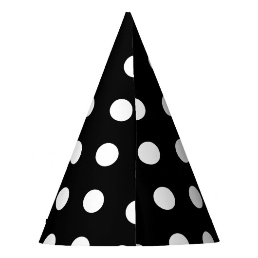 Patroon voor zwarte en witte poolvlekken feesthoedjes (Achterkant)