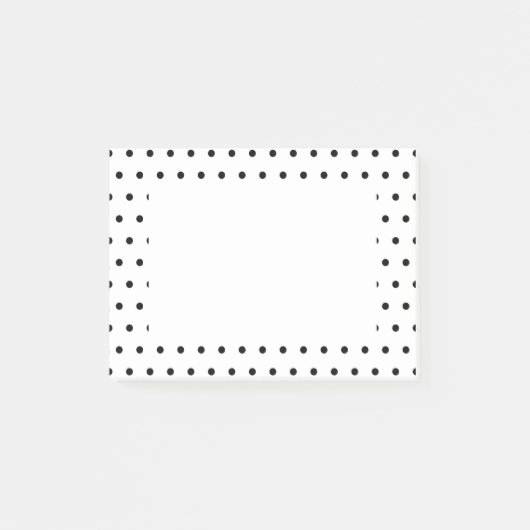 Patroon voor zwarte en witte poolvlekken post-it® notes (Voorkant)