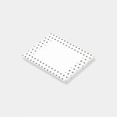 Patroon voor zwarte en witte poolvlekken post-it® notes (Schuin)