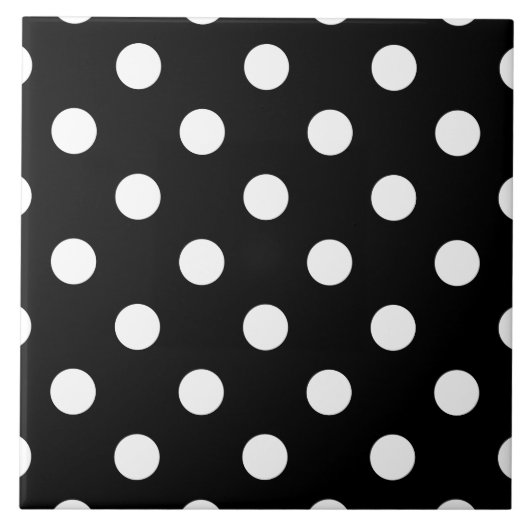 Patroon voor zwarte en witte poolvlekken tegeltje (Voorkant)
