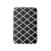 Patroon voor zwarte en witte Quatrefoil tegels Badmat (Voorkant Verticaal)