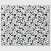 Patroon voor zwarte en witte rijst cadeaupapier (Vlak)