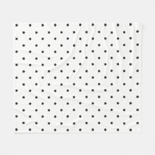 Patroon voor zwarte en witte sterren fleece deken (Voorkant (Horizontaal))