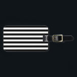 Patroon voor zwarte en witte strepen bagagelabel<br><div class="desc">Tijdelijk zwart-wit strepen patroon.</div>