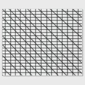 Patroon voor zwarte en witte strepen cadeaupapier (Vlak)