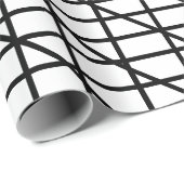 Patroon voor zwarte en witte strepen cadeaupapier (Rol Hoek)