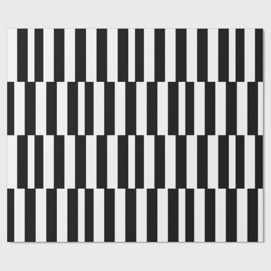 Patroon voor zwarte en witte strepen cadeaupapier (Vlak)