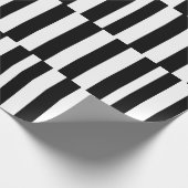 Patroon voor zwarte en witte strepen cadeaupapier (Hoek)