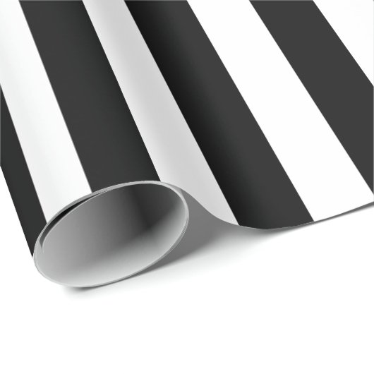 Patroon voor zwarte en witte strepen cadeaupapier (Rol Hoek)