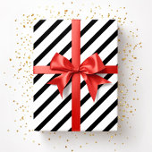 Patroon voor zwarte en witte strepen cadeaupapier