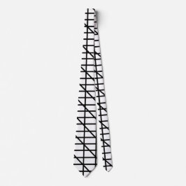 Patroon voor zwarte en witte strepen stropdas
