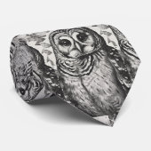 Patroon voor zwarte en witte struikvogels stropdas (Opgerold)