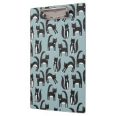 Patroon voor zwarte en witte tuxedo Kitty Cats Klembord (Links)