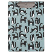 Patroon voor zwarte en witte tuxedo Kitty Cats Klembord (Voorkant)