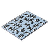 Patroon voor zwarte en witte tuxedo Kitty Cats Notitieboek (Linkerzijde)