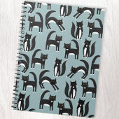 Patroon voor zwarte en witte tuxedo Kitty Cats Notitieboek