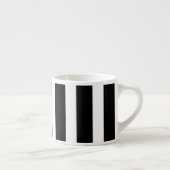 Patroon voor zwarte en witte verticale strepen espresso kop (Rechts)