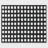 Patroon voor zwarte en witte vierkantjes cadeaupapier (Vlak)