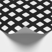 Patroon voor zwarte en witte vierkantjes cadeaupapier (Hoek)