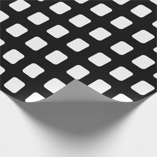 Patroon voor zwarte en witte vierkantjes cadeaupapier (Hoek)