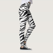 Patroon voor zwarte en witte wilde Zebra's Leggings (Rechts)