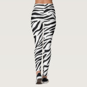 Patroon voor zwarte en witte wilde Zebra's Leggings (Achterkant)
