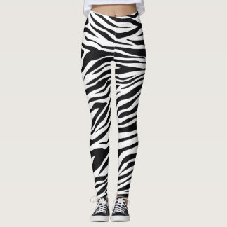 Patroon voor zwarte en witte wilde Zebra's Leggings