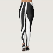 Patroon voor zwarte en witte Zebra-strepen Leggings (Achterkant)