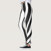 Patroon voor zwarte en witte Zebra-strepen Leggings (Links)