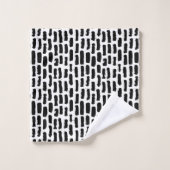 Patroon voor zwarte penseelstreken bad handdoek (Wasdoekje)