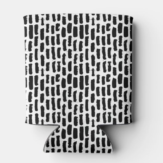 Patroon voor zwarte penseelstreken blikjeskoeler (Achterkant)