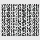 Patroon voor zwarte penseelstreken cadeaupapier (Vlak)