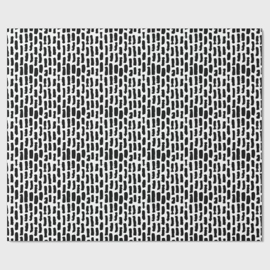 Patroon voor zwarte penseelstreken cadeaupapier (Vlak)