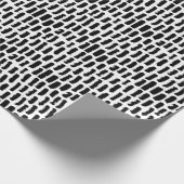 Patroon voor zwarte penseelstreken cadeaupapier (Hoek)