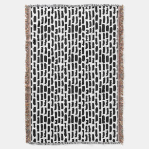 Patroon voor zwarte penseelstreken deken