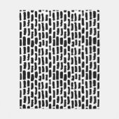 Patroon voor zwarte penseelstreken fleece deken (Voorkant)