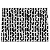 Patroon voor zwarte penseelstreken groot cadeauzakje (Voorkant)