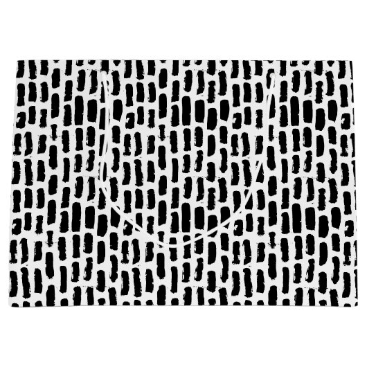 Patroon voor zwarte penseelstreken groot cadeauzakje (Voorkant)