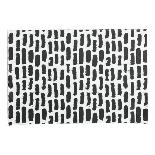 Patroon voor zwarte penseelstreken kussensloop (Voorkant-Rechts)