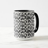 Patroon voor zwarte penseelstreken mok (Voorkant rechts)