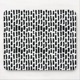 Patroon voor zwarte penseelstreken muismat