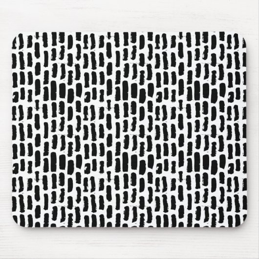 Patroon voor zwarte penseelstreken muismat (Voorkant)