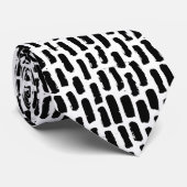 Patroon voor zwarte penseelstreken stropdas (Opgerold)