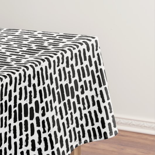 Patroon voor zwarte penseelstreken tafelkleed (Voorbeeld)