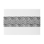 Patroon voor zwarte penseelstreken uitnodigingen wikkel (Achterkant Voorbeeld)