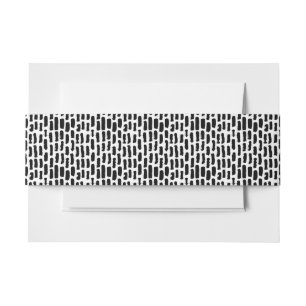 Patroon voor zwarte penseelstreken uitnodigingen wikkel