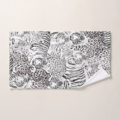 Patroon voor zwarte tijgerdieren bad handdoek (Handdoek)