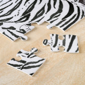 Patroon voor zwarte tijgerdieren legpuzzel (Zijkant)