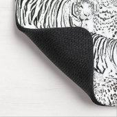 Patroon voor zwarte tijgerdieren muismat (Hoek)